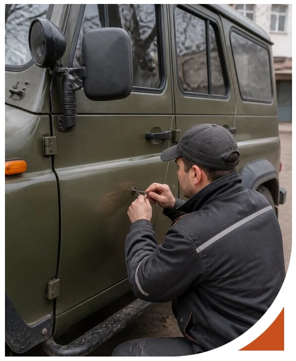 Профессиональное вскрытие автомобиля УАЗ без повреждений в Орехове-Зуеве
